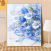 [ ice blue flower words ] Painting by Numbers