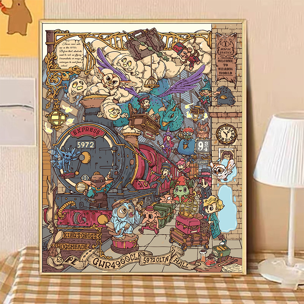 [Harry Potter 9-platform ]  Painting by Numbers