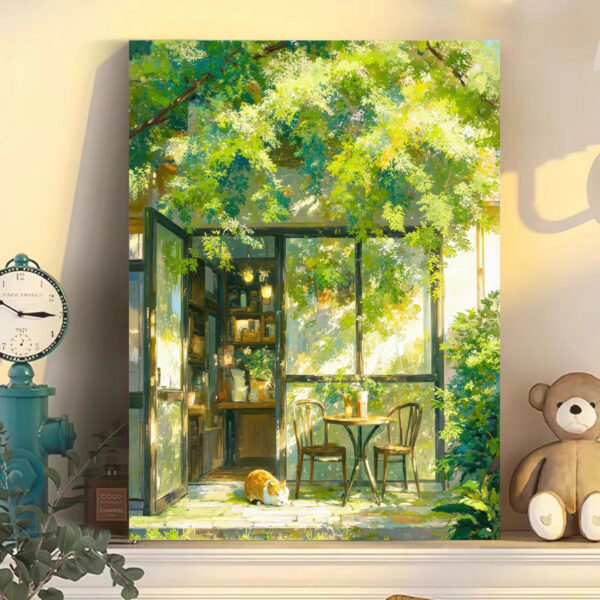 [tree house cat rest] Painting by Numbers