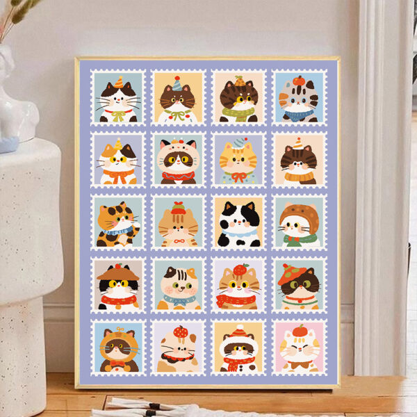 [ cat stamp ] Painting by Numbers
