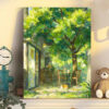 [tree house cat rest] Painting by Numbers