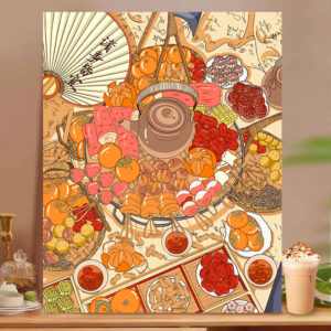 [Food afternoon tea] Painting by Numbers
