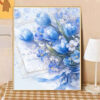 [ ice blue flower words ] Painting by Numbers