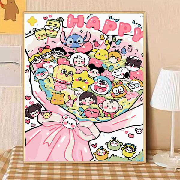 [Cartoon bouquet ] Painting by Numbers